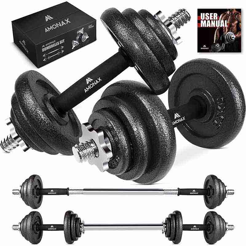 Barbell Dumbbell Sets Big W 20KG Home Gym Weightlifting Dumbbell