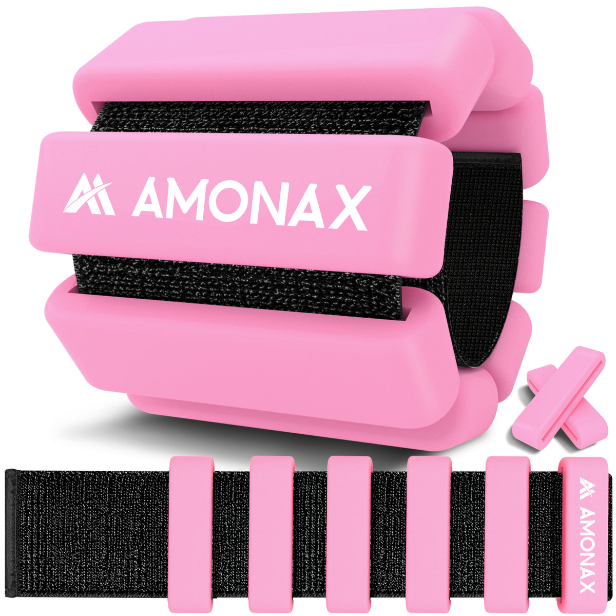 Amonax Wrist Weights Set 2x1lb-Pink