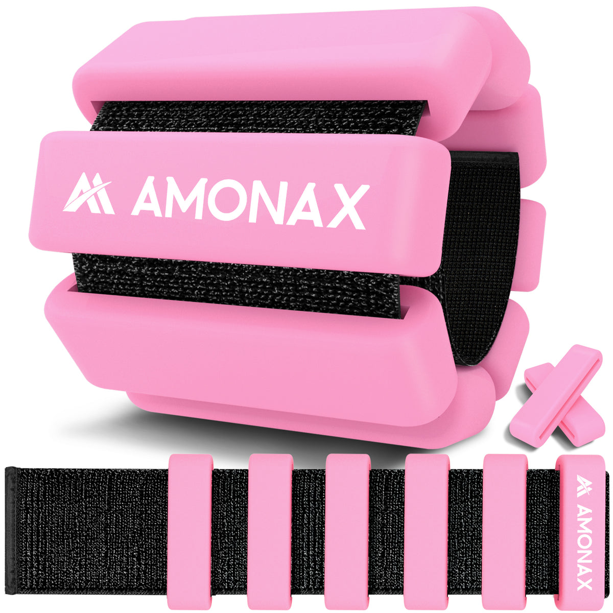 Amonax Wrist Weights Set 2x2lb-Pink
