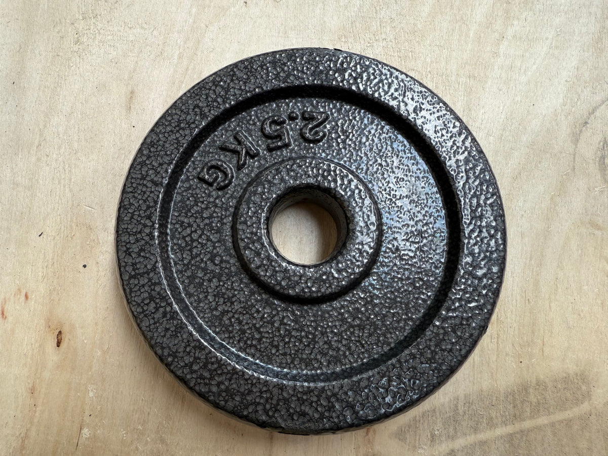 Refurbished - 1 inch 2 x 2.5 KG Plates Cast Iron Weight Set