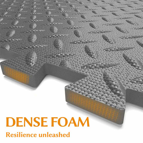 30x30cm 54 TILES (51 SQ FT) Exercise Interlocking Floor Mats - Grey