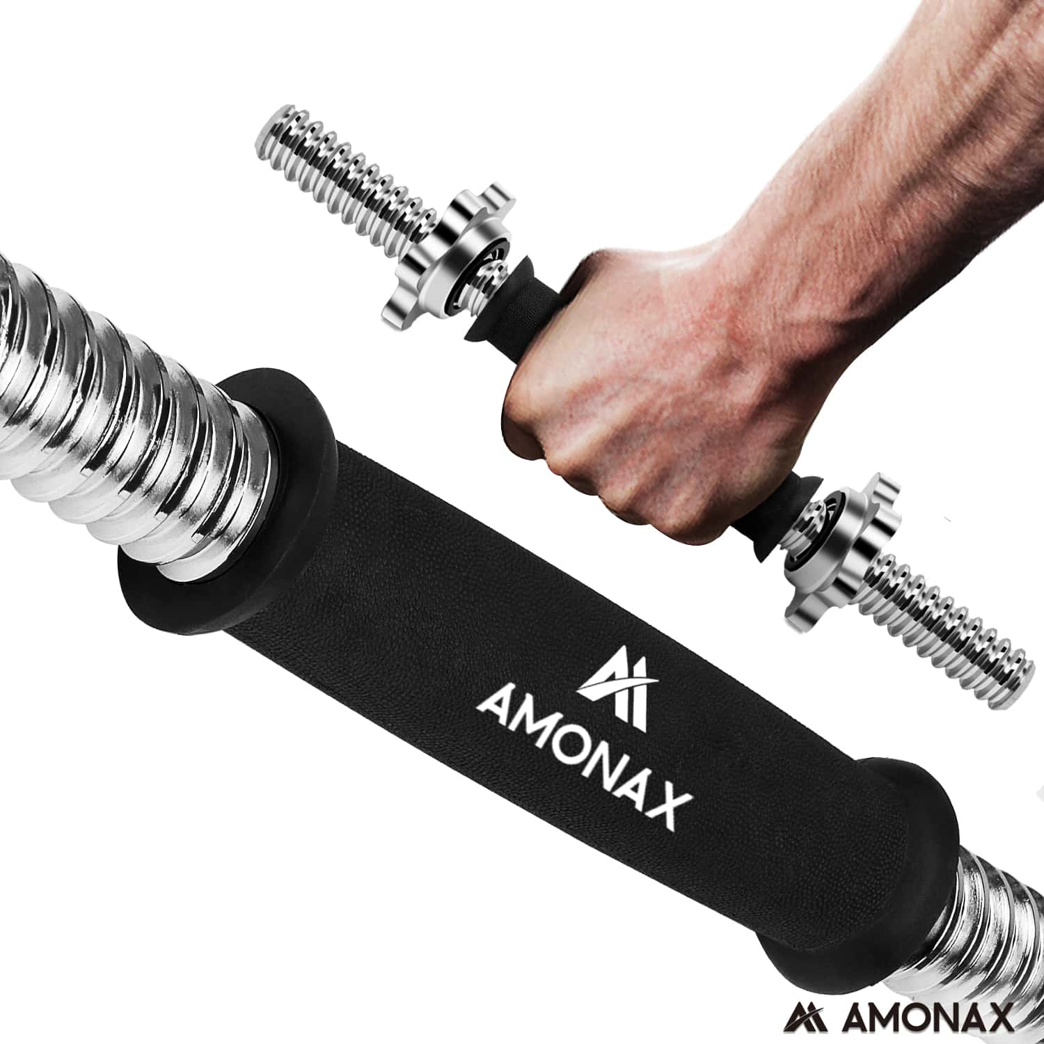 Dumbbell Handles for 1 inch Weight Plates - 35cm