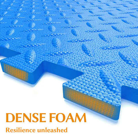 Exercise Interlocking Floor Mats - Blue 60x60cm 16 TILES (64 SQ FT)