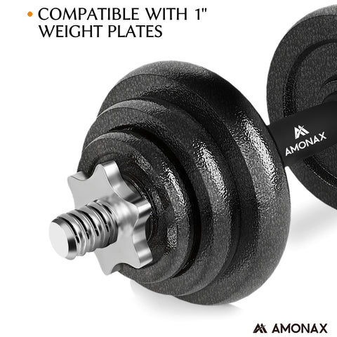 35cm Dumbbell bar set (1 inch) with spinlock