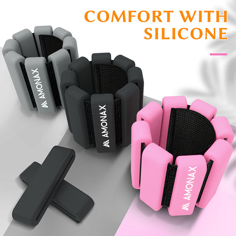 Amonax Wrist Weights Set 2x1lb-Pink