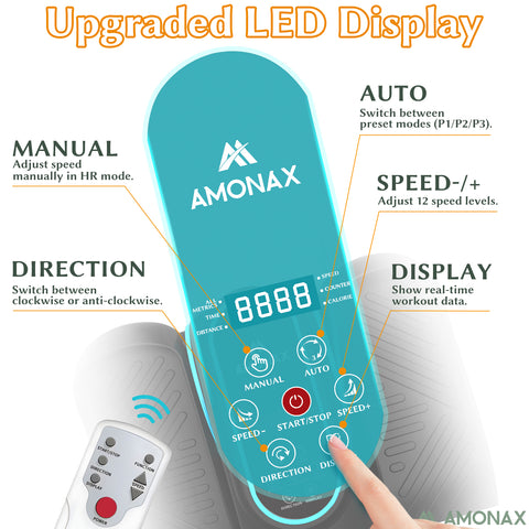 Amonax Electric Seated Pedal Exerciser For Elderly -  Motorized Black Pro