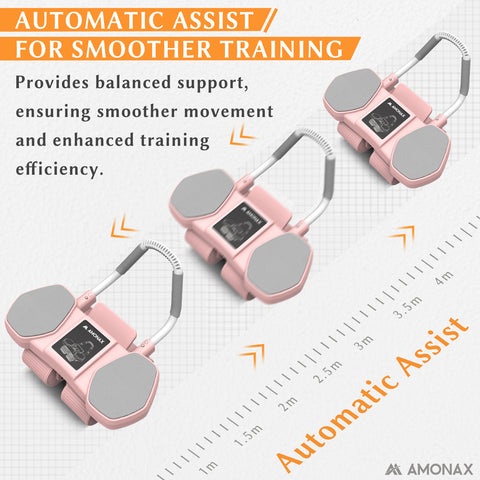 Automatic Rebound Ab Wheel Roller - Coral Pink