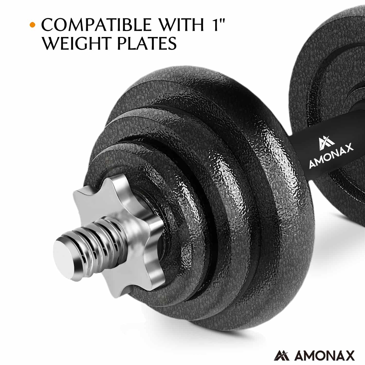 Dumbbell Handles for 1 inch Weight Plates - 35cm