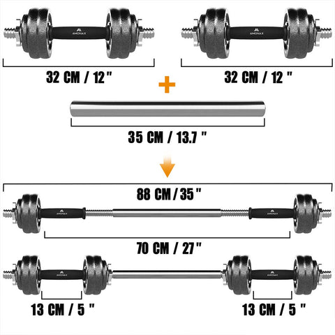 15KG Dumbbell Barbell Set for Men Women