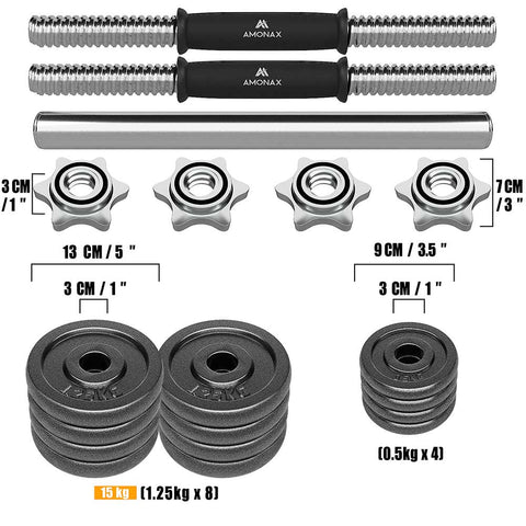 Adjustable Dumbbells 15 KG Weights Set