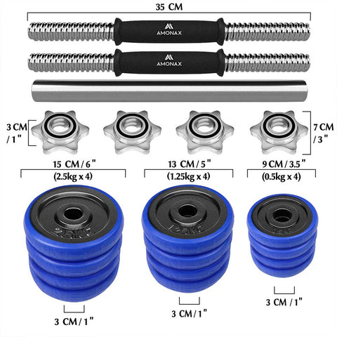 20kg dumbbell pair free weight set