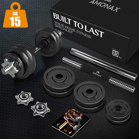 15KG Dumbbell Barbell Set for Men Women