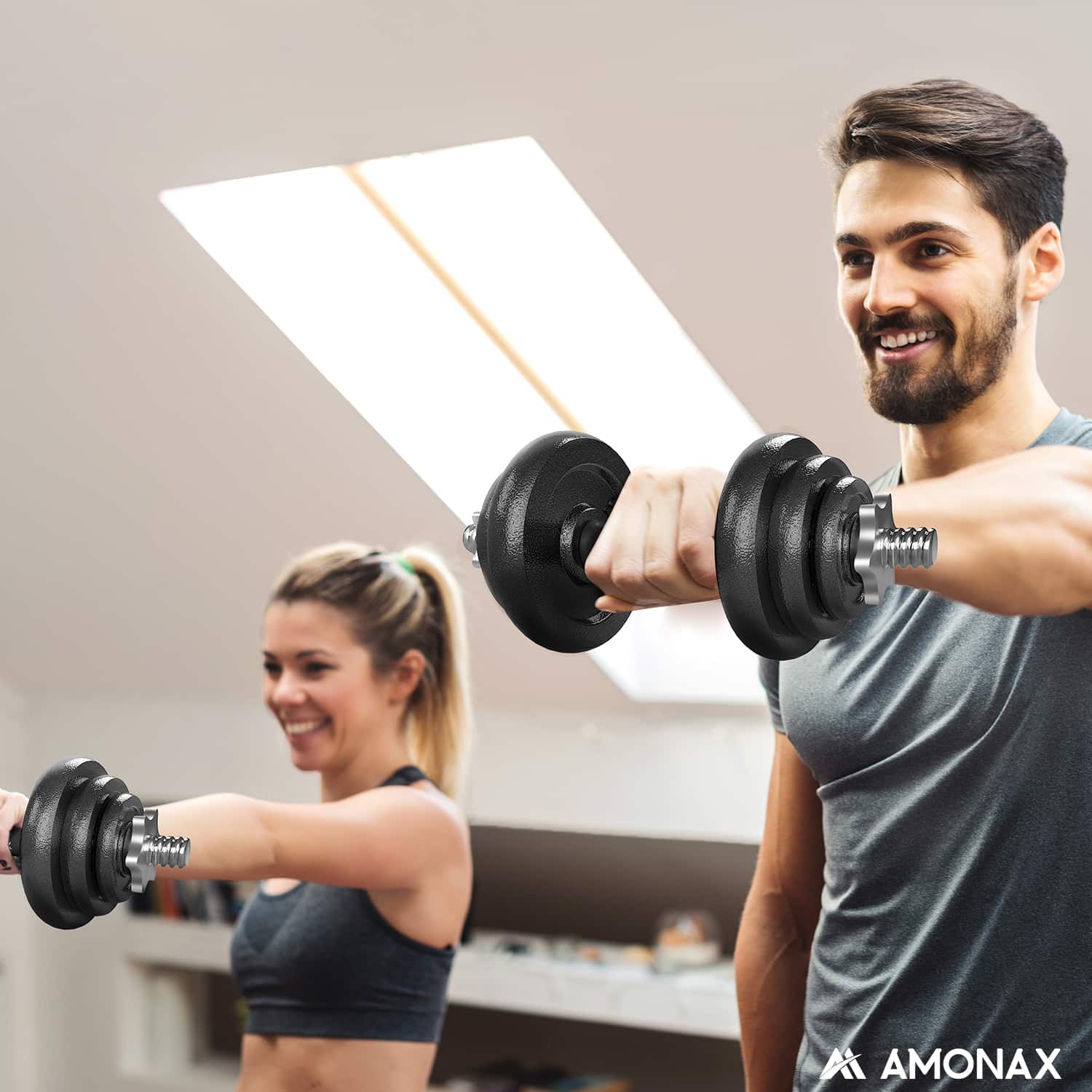 Dumbbell Handles for 1 inch Weight Plates - 35cm