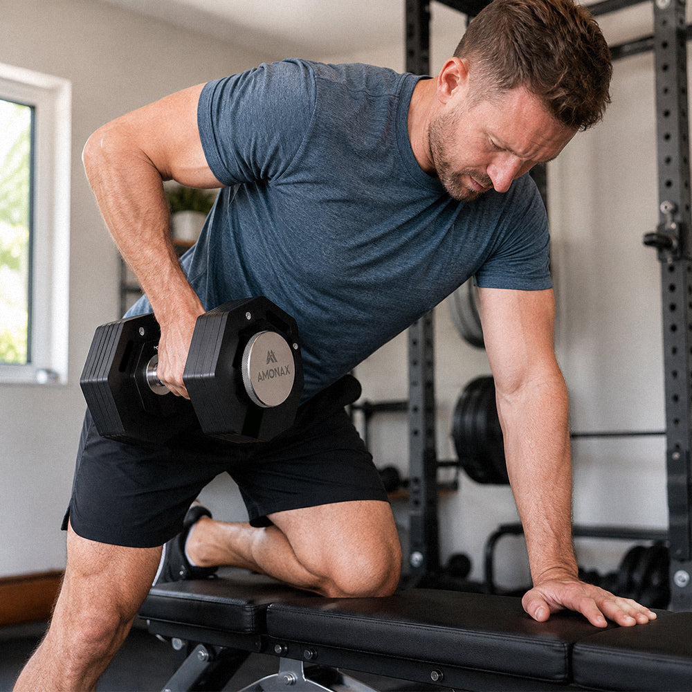 Quick-Change Plate-Loaded Adjustable Dumbbell (20kg / 36kg)