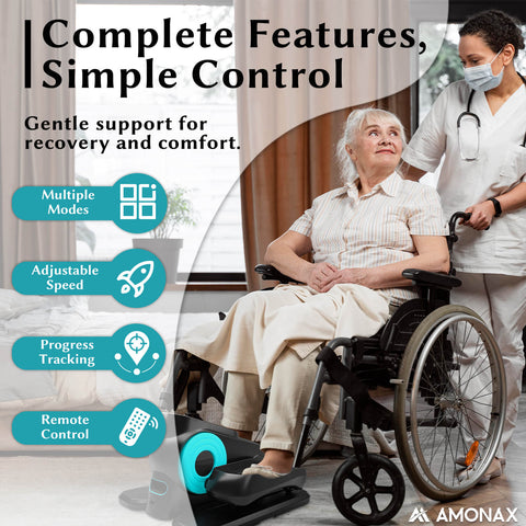 Electric Seated Pedal Exerciser for Seniors – Black Pro