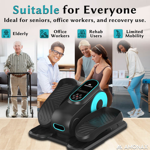 Electric Seated Pedal Exerciser for Seniors – Black Pro