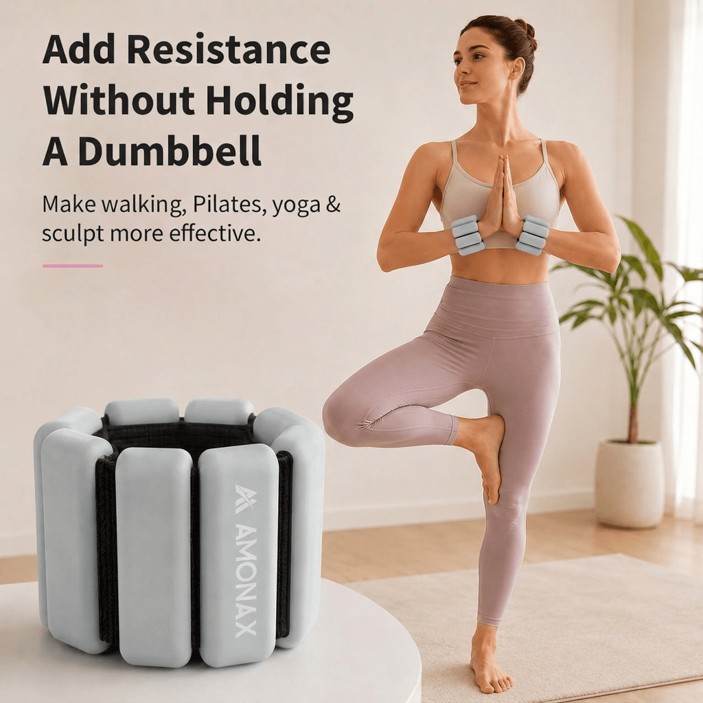 Adjustable Wrist Weights for Yoga, Walking & Home Workouts – 1lb/2lb Pair