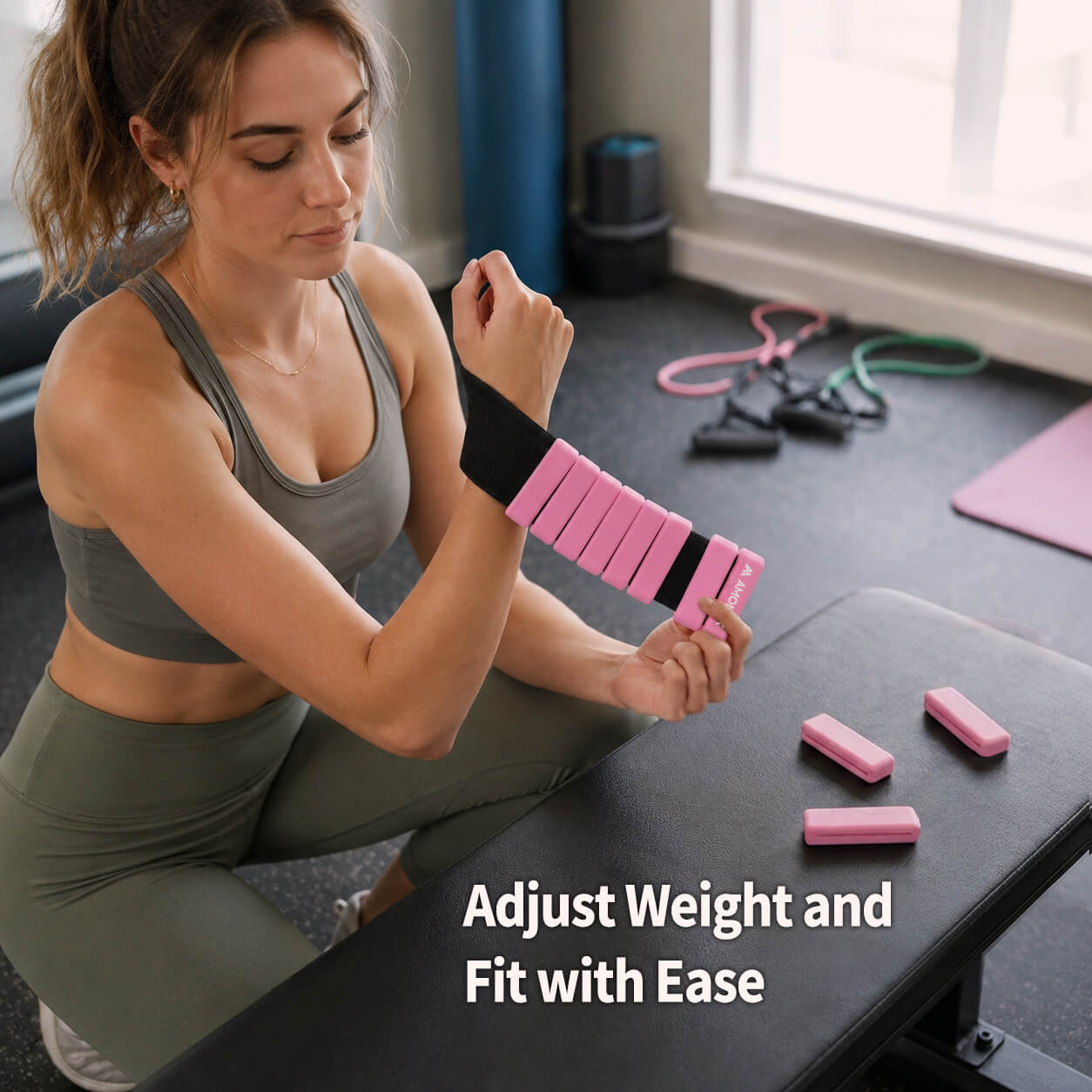 Adjustable Wrist Weights for Yoga, Walking & Home Workouts – 1lb/2lb Pair