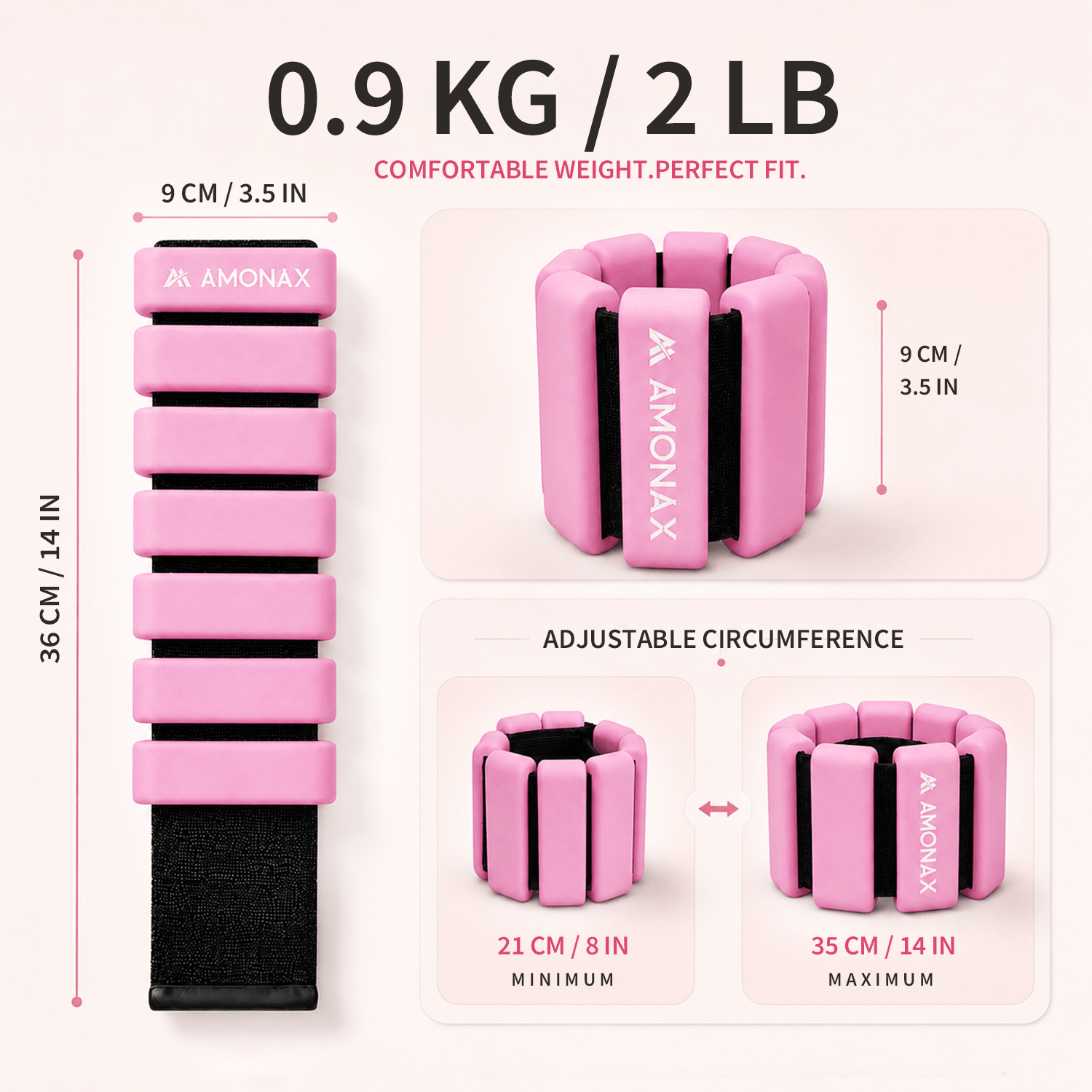 Adjustable Wrist Weights for Yoga, Walking & Home Workouts – 1lb/2lb Pair