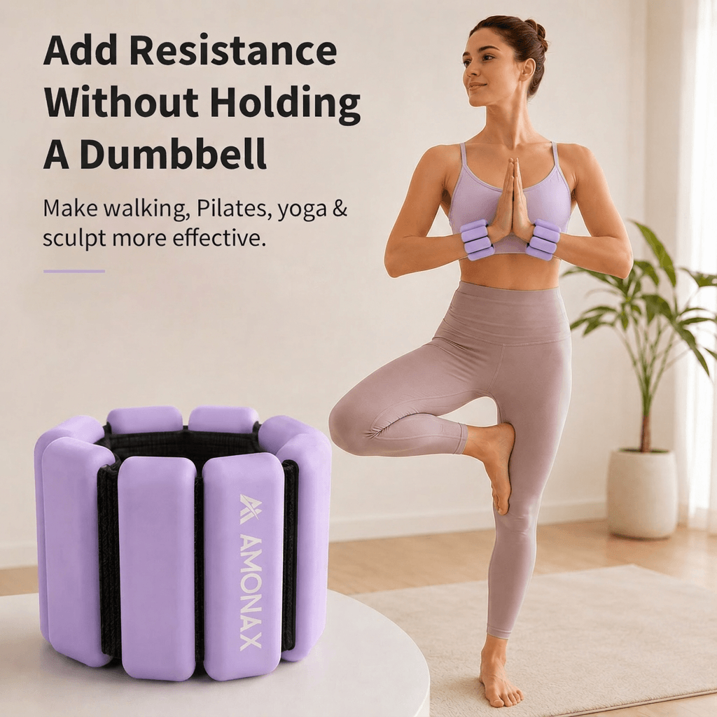 Adjustable Wrist Weights for Yoga, Walking & Home Workouts – 1lb/2lb Pair