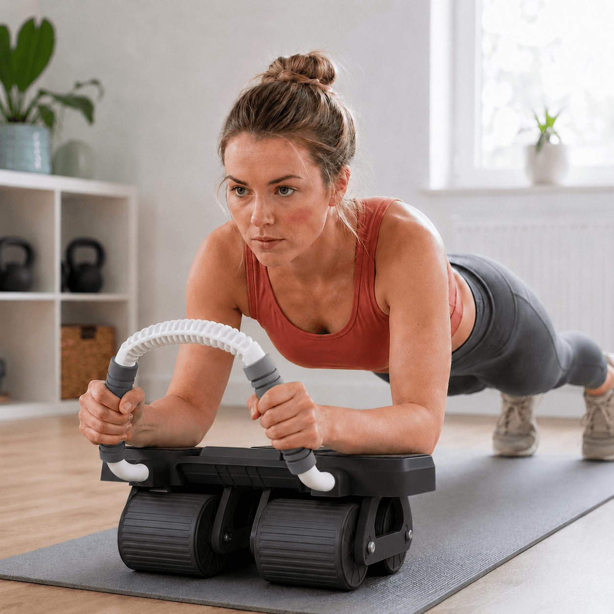 Automatic Rebound Ab Wheel Roller for Core Training