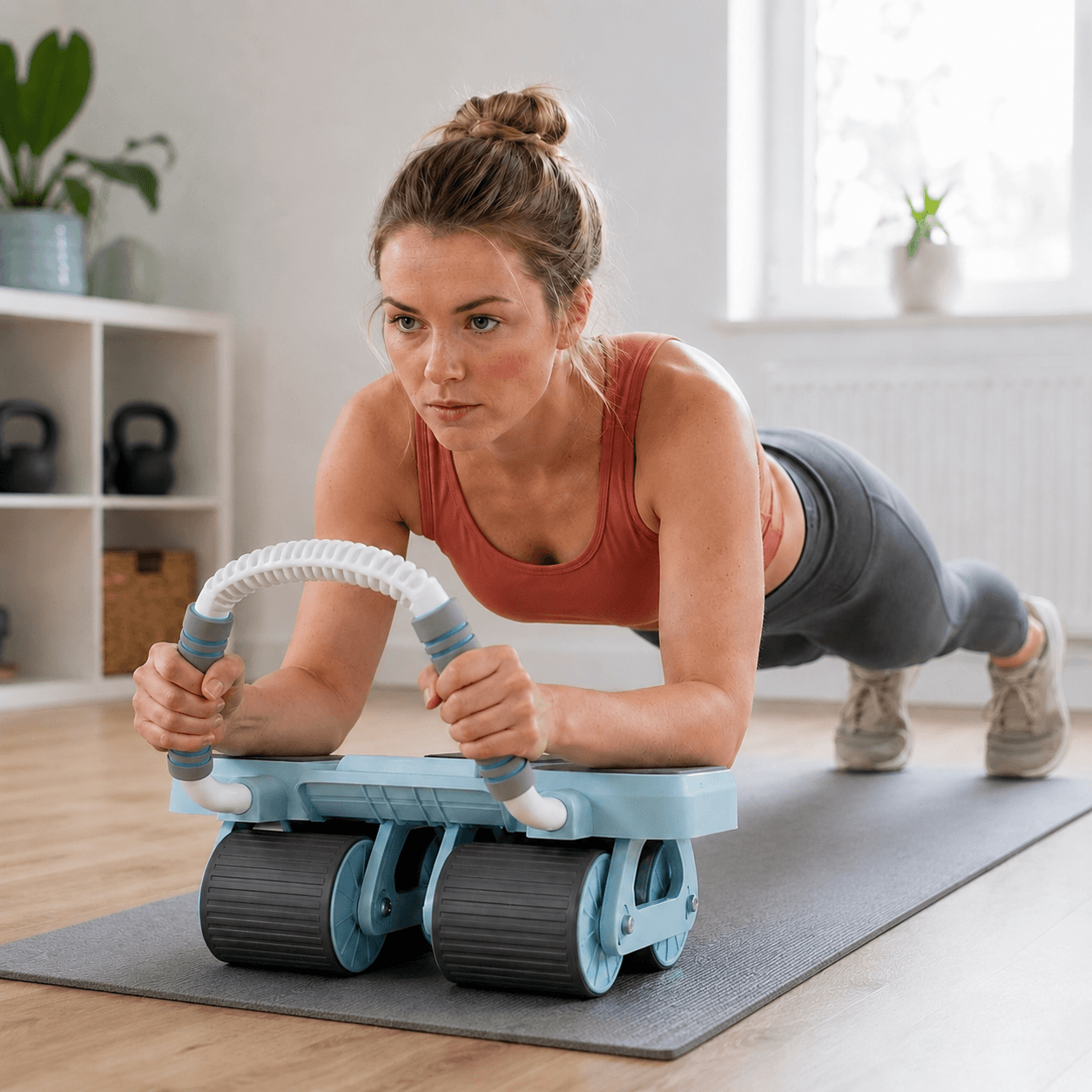 Automatic Rebound Ab Wheel Roller for Core Training