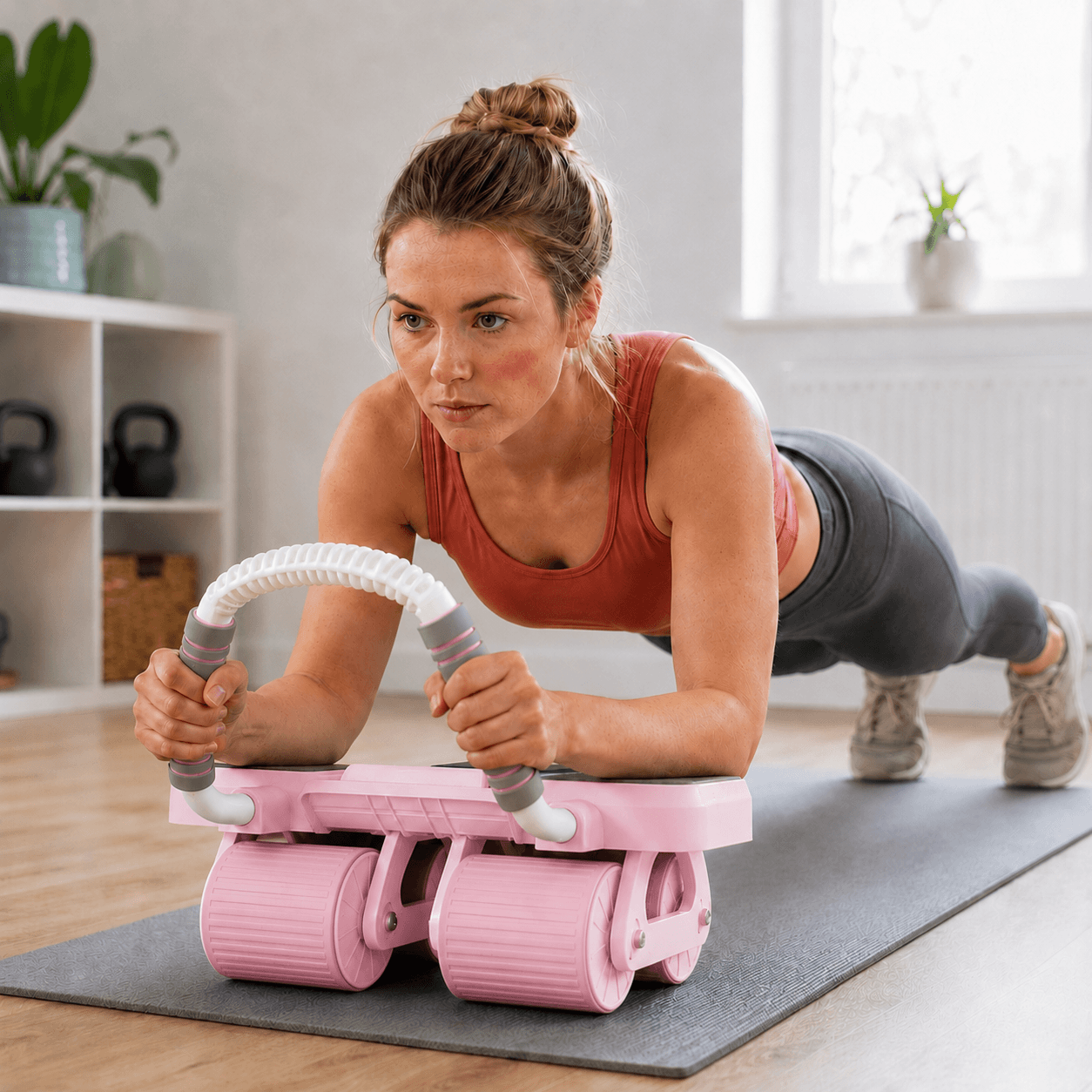 Automatic Rebound Ab Wheel Roller for Core Training