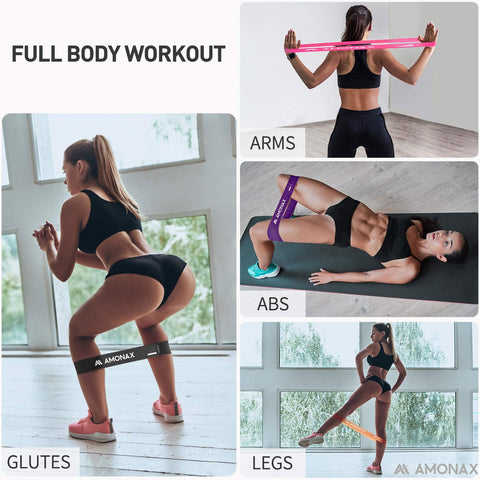 Resistance Bands Workout Set – 5 Strength Levels for Glute & Leg Workouts