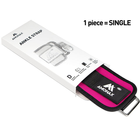 Ankle Straps for Cable Machine – Glute & Leg Workout (Pink - Single)