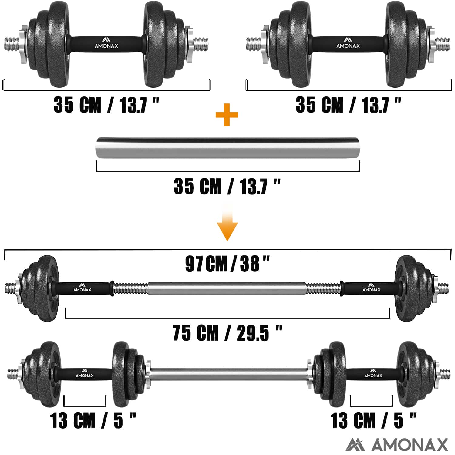 Cast Iron Adjustable Dumbbell Set for Home Gym (15–50kg)