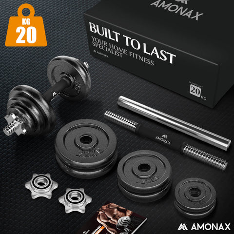 20KG Cast Iron Adjustable Dumbbell Set for Home Gym