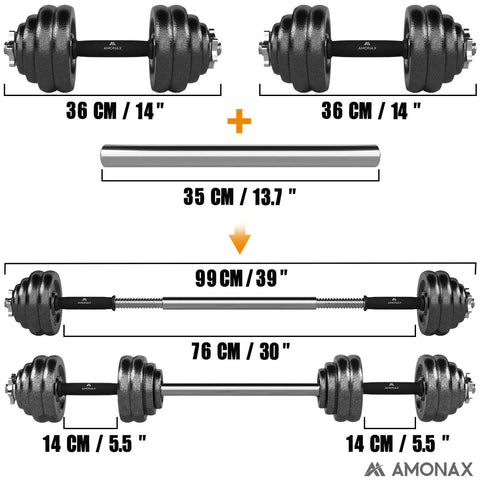 Cast Iron Adjustable Dumbbell Set for Home Gym (15–50kg)