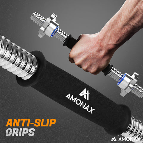 16 Inches Cast Iron Dumbbell Handle with Spinlock