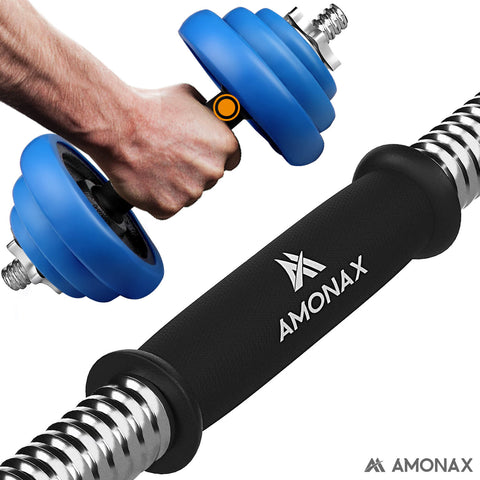20KG Cast Iron Adjustable Dumbbell Set with Blue Rubber Ring for Home Gym