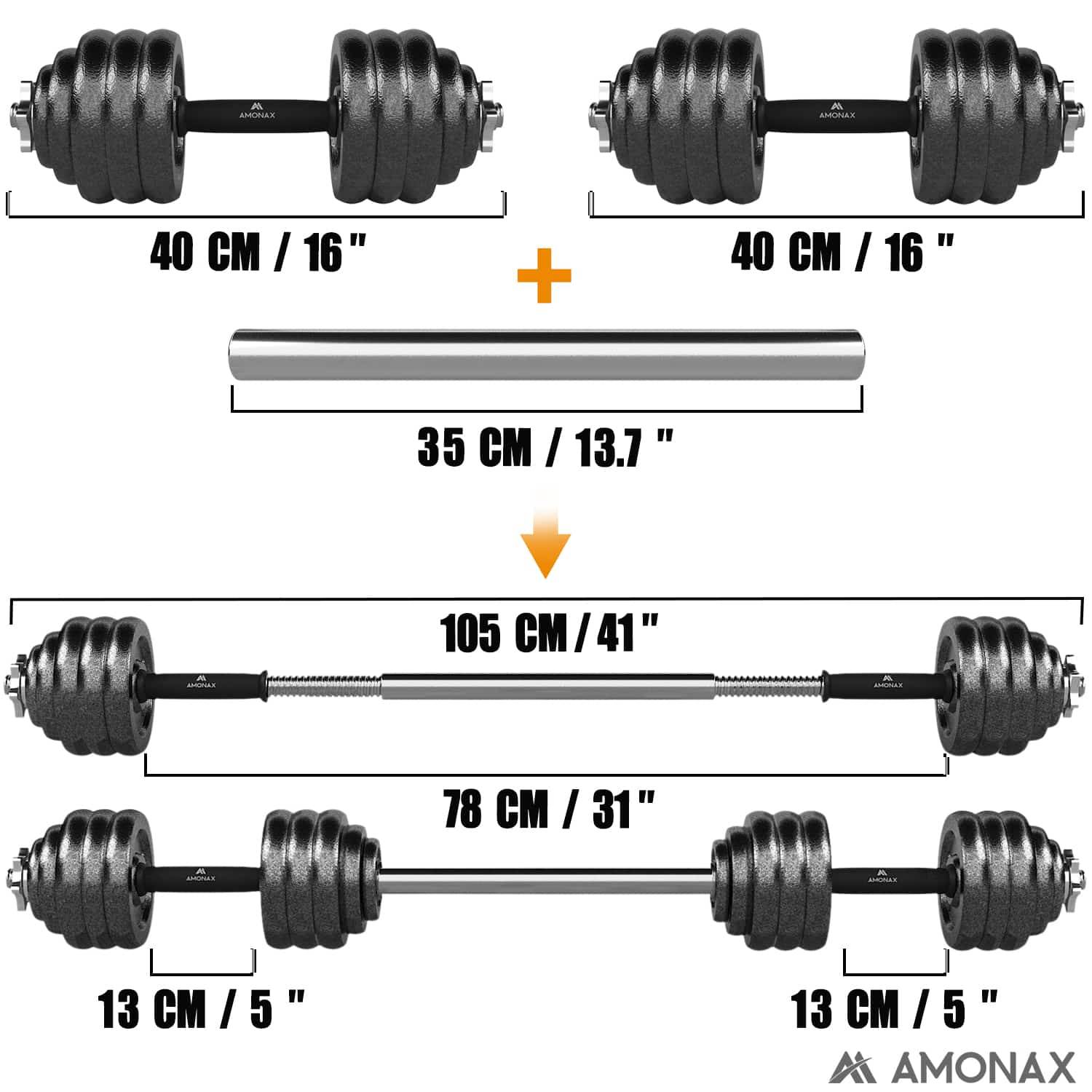 Cast Iron Adjustable Dumbbell Set for Home Gym (15–50kg)