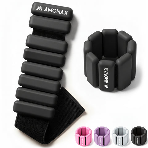 Adjustable Wrist Weights for Yoga, Walking & Home Workout - 1lb Black