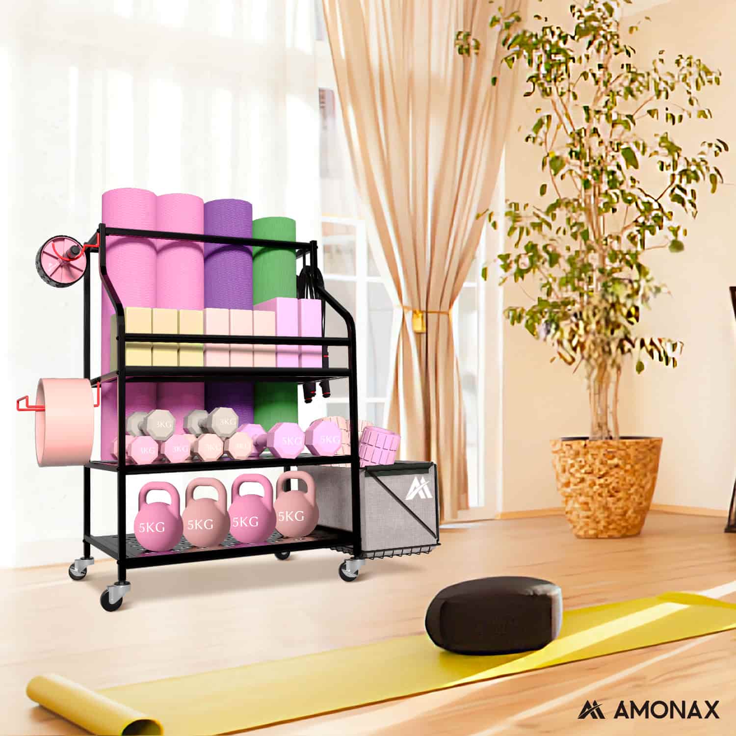 Home Gym Storage Rack – Multi-Tier Equipment Organizer