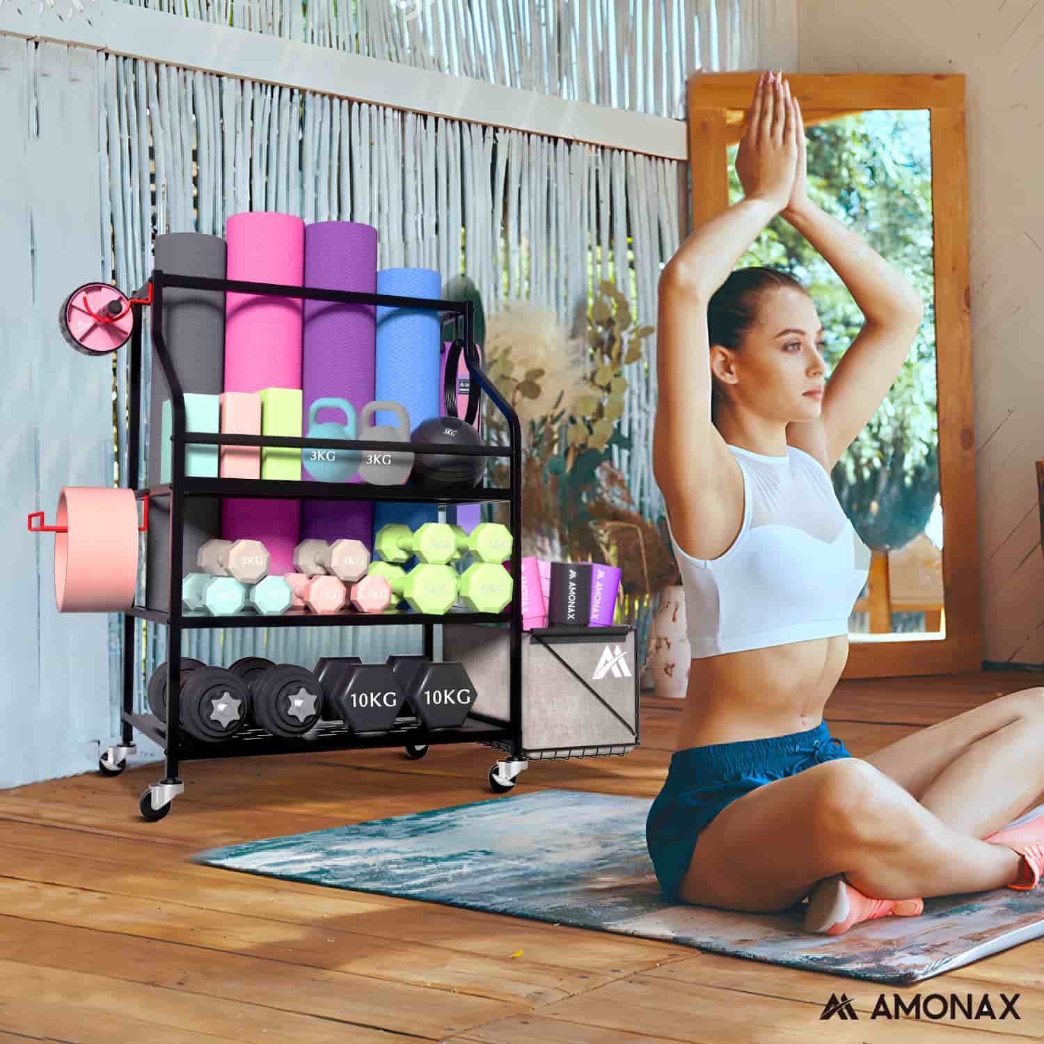 Home Gym Storage Rack – Multi-Tier Equipment Organizer