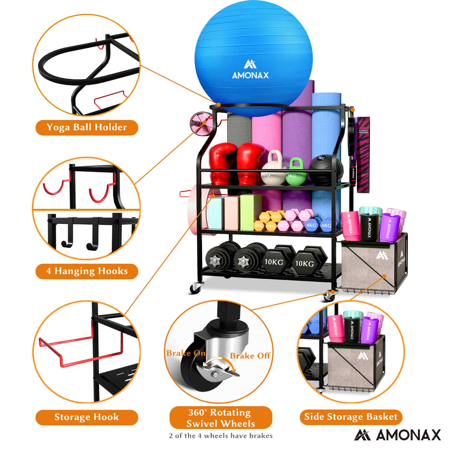 Home Gym Storage Rack – Multi-Tier Equipment Organizer