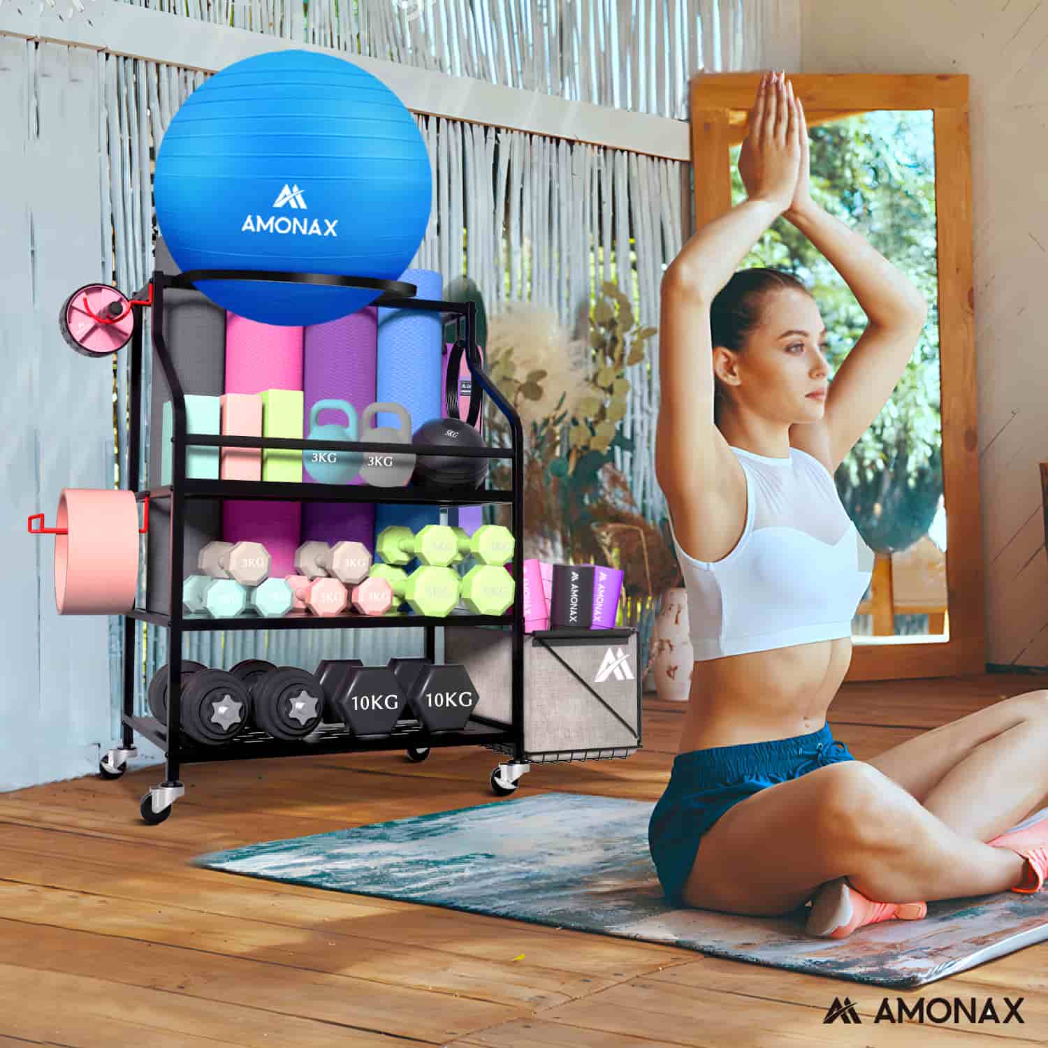 Home Gym Storage Rack – Multi-Tier Equipment Organizer