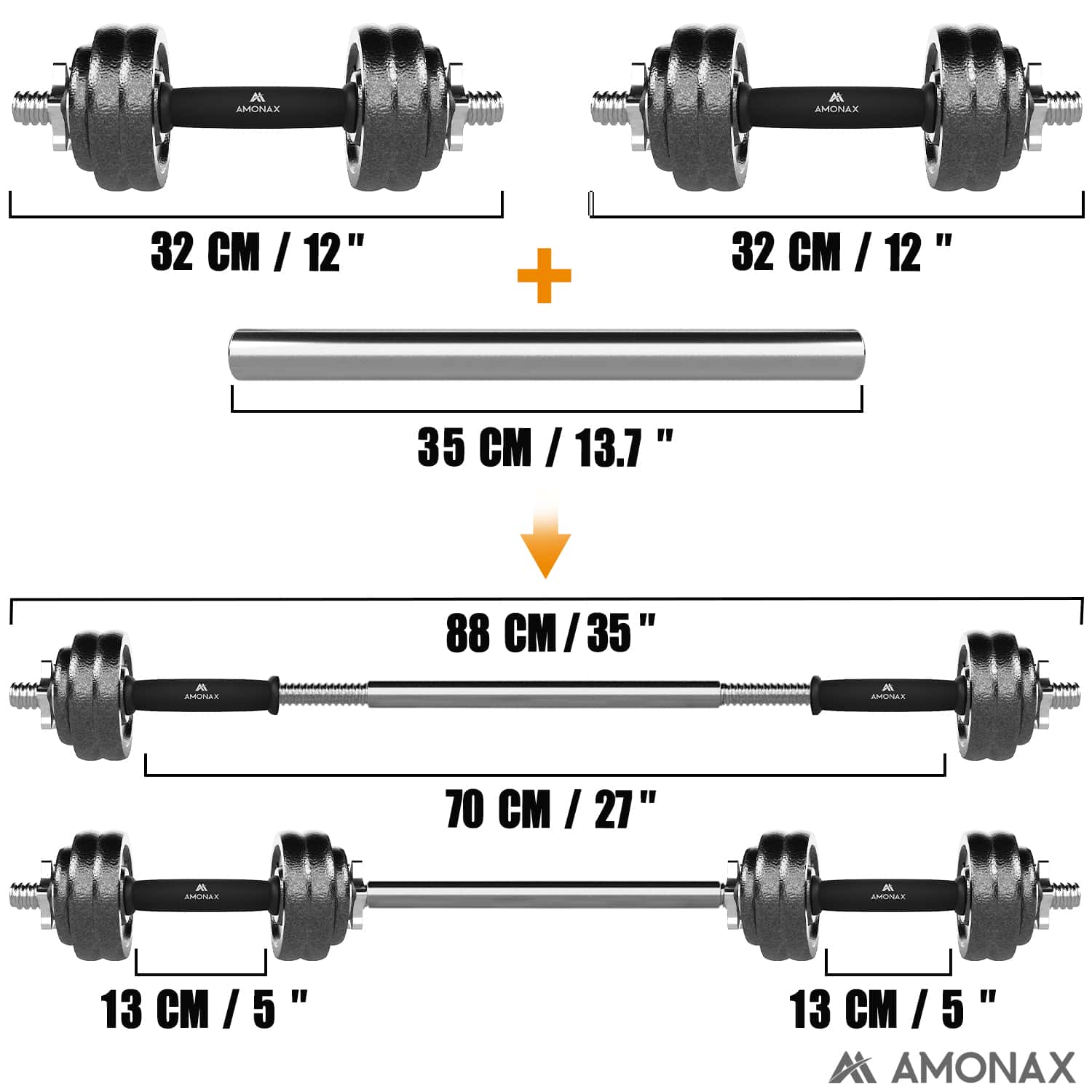 Cast Iron Adjustable Dumbbell Set for Home Gym (15–50kg)