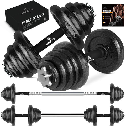 Cast Iron Adjustable Dumbbell Set for Home Gym (15–50kg)
