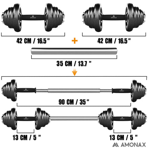 50 KG Cast Iron Adjustable Dumbbell Set for Home Gym