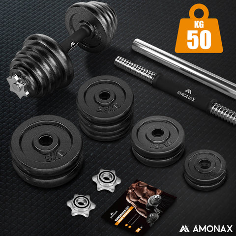 50 KG Cast Iron Adjustable Dumbbell Set for Home Gym