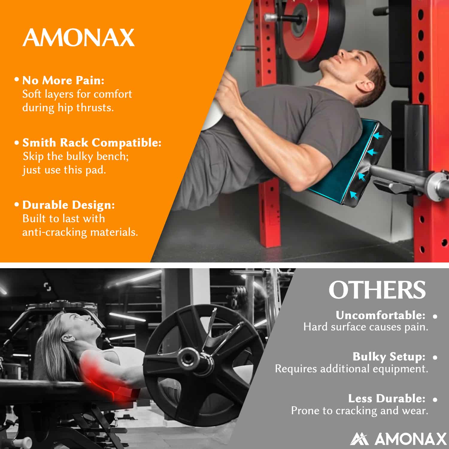 Pivot Pad for Hip Thrust – Back Support Cushion for Glute Workouts