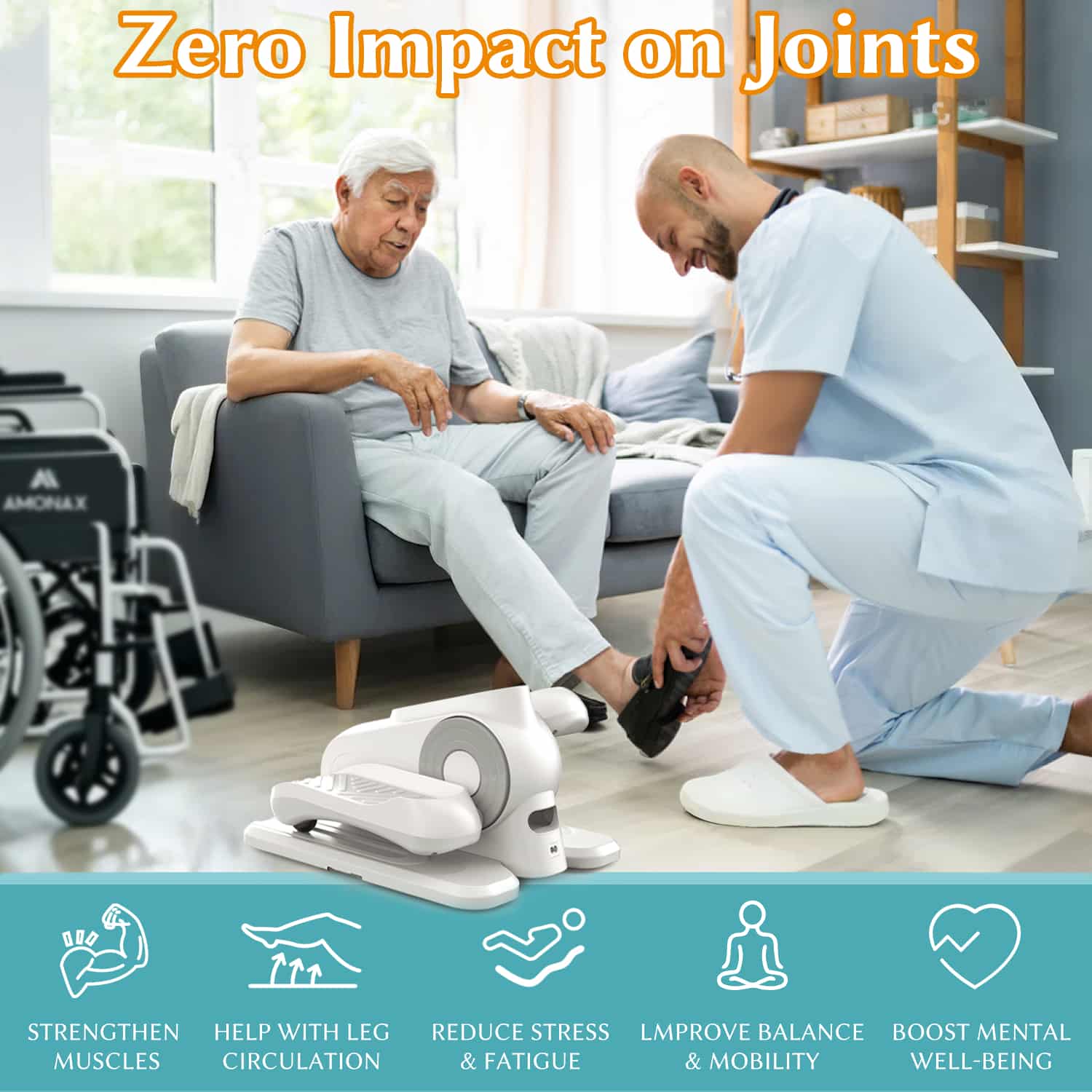 Electric Seated Pedal Exerciser for Seniors – Gentle Mobility Trainer