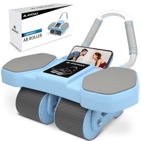 Amonax Automatic Rebound Ab Roller Exercise Wheel For Core Abs