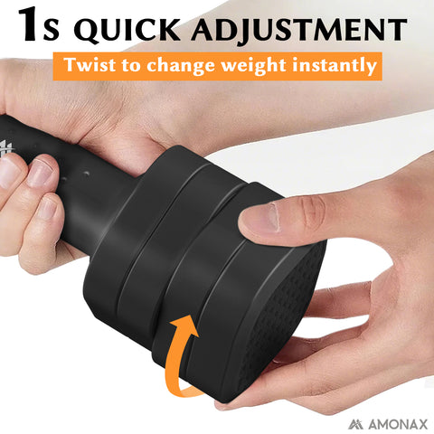 4-in-1 Adjustable Weights Dumbbells Set - Black
