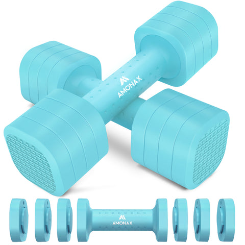 4-in-1 Adjustable Weights Dumbbells Set - Blue