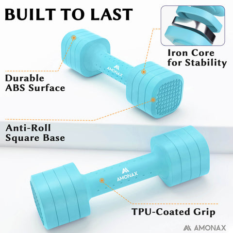 Adjustable Dumbbell Set – 4-in-1 Quick-Release (Blue 2.3kg ×2)